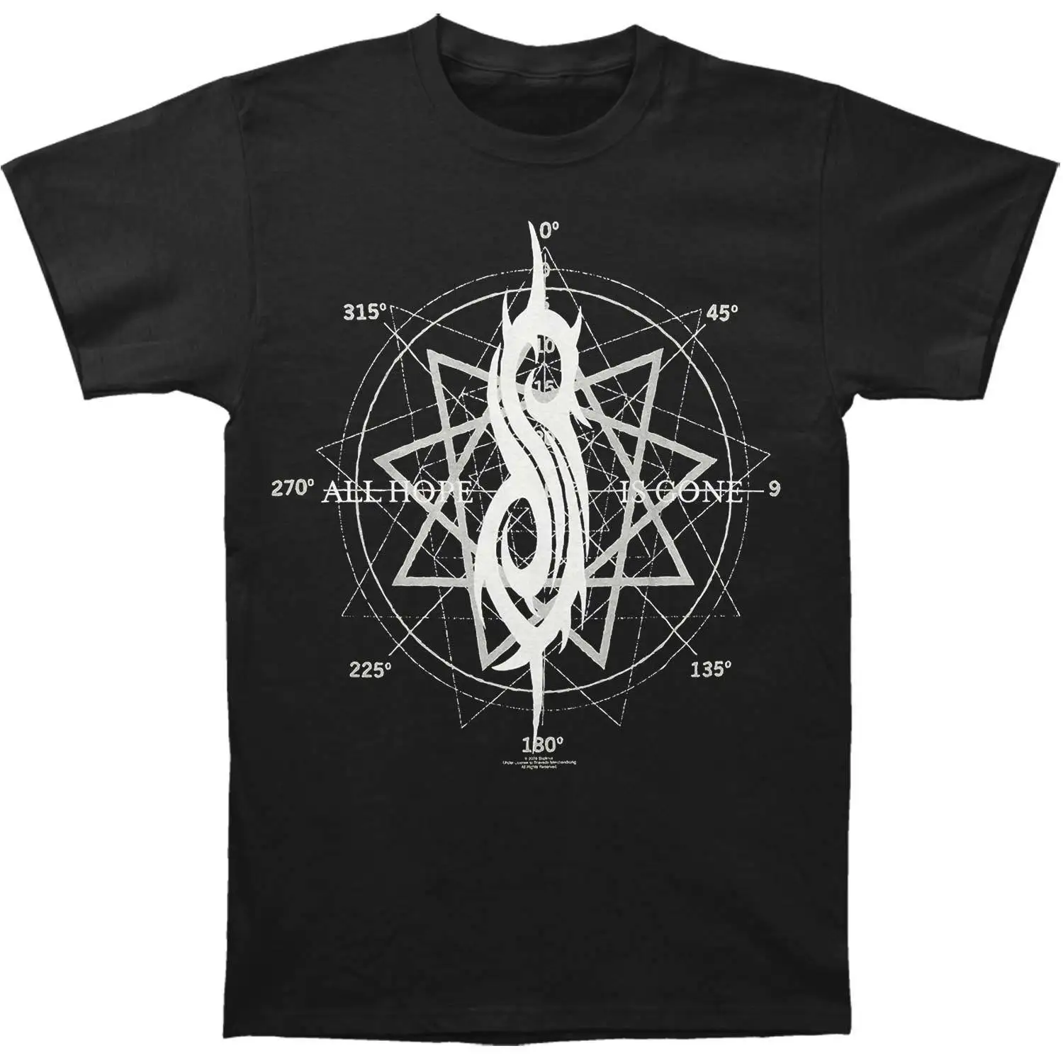 Мужская футболка Slipknot All Hope Star черная с принтом в подарок стиле хип хоп новые