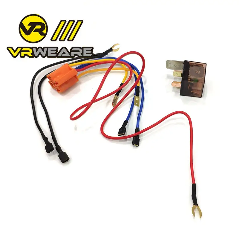 MODEL B Универсальный 12 в звуковой сигнал Кабельное реле для крепление на вентиляционную решетку взрыв тон рога клаксон мотоцикла провод жгут проводов комплект автомобиль грузовик реле предохранитель - Цвет: MODEL B