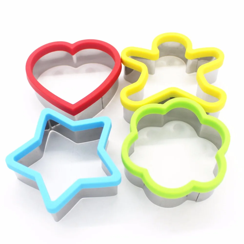 4 шт. формочки для печенья из нержавеющей стали с удобной ручкой|steel cookie cutter|cookie