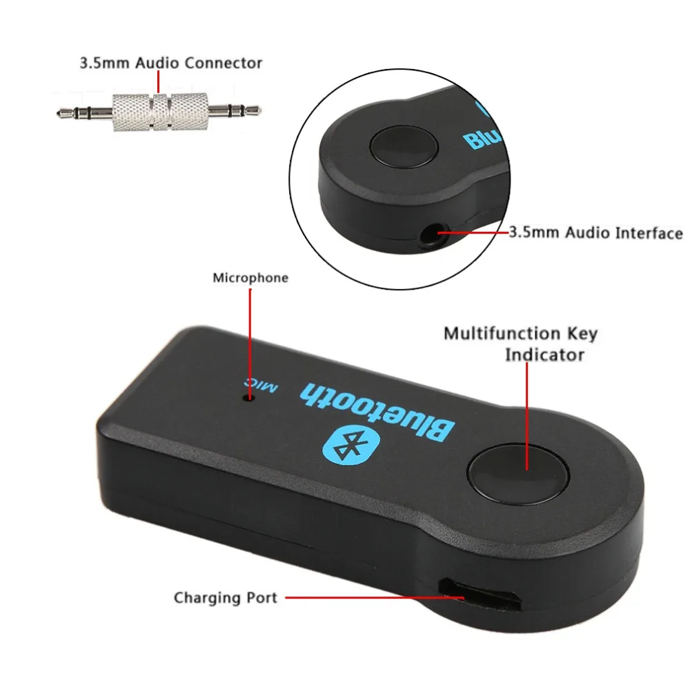 Bluetooth ресивер KEBIDU для автомобиля стерео 3 5 мм A2dp|Портативные колонки| |