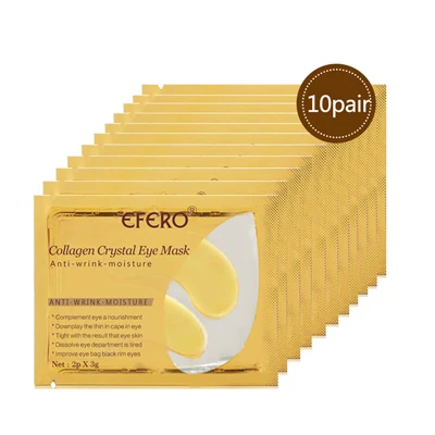 Style 6 10/15 Упаковка EFERO кристальная коллагеновая маска для глаз патчи для ухода за глазами против морщин темные круги гель Золотая маска для ухода за лицом - Цвет: Style 6