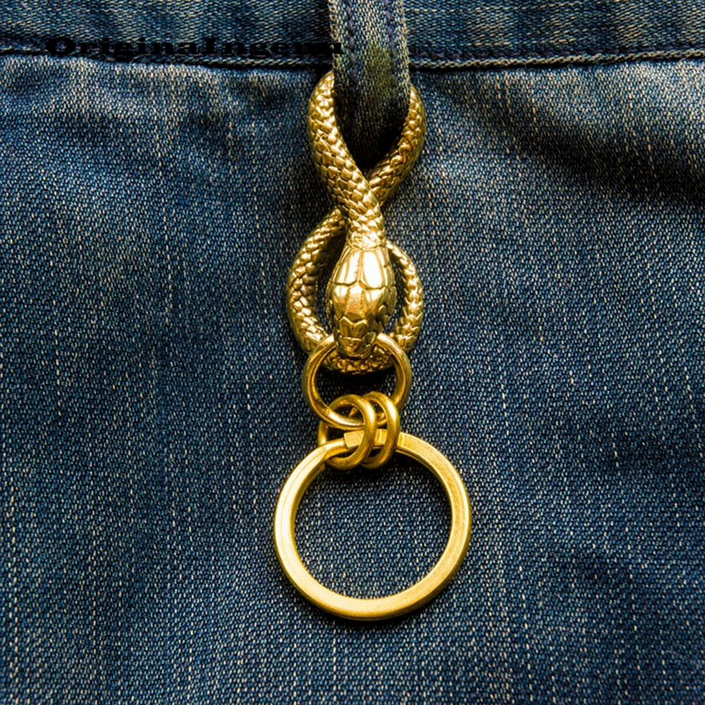 Мужской винтажный брелок Porte Clef в виде змеи аксессуар для ключей на день