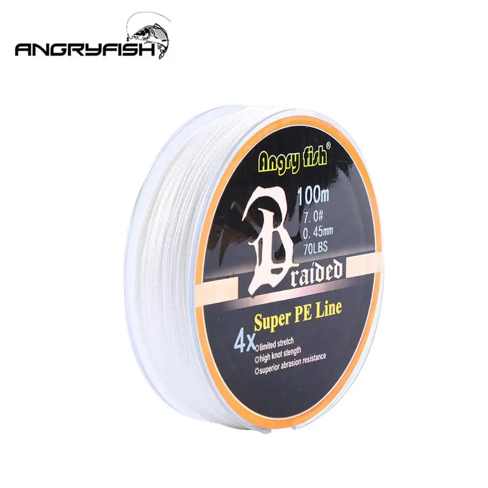 ANGRYFISH Diominate PE Line 4 нити плетеные 100 м/109yds супер сильная леска 10LB 80LB|Рыболовные лески|