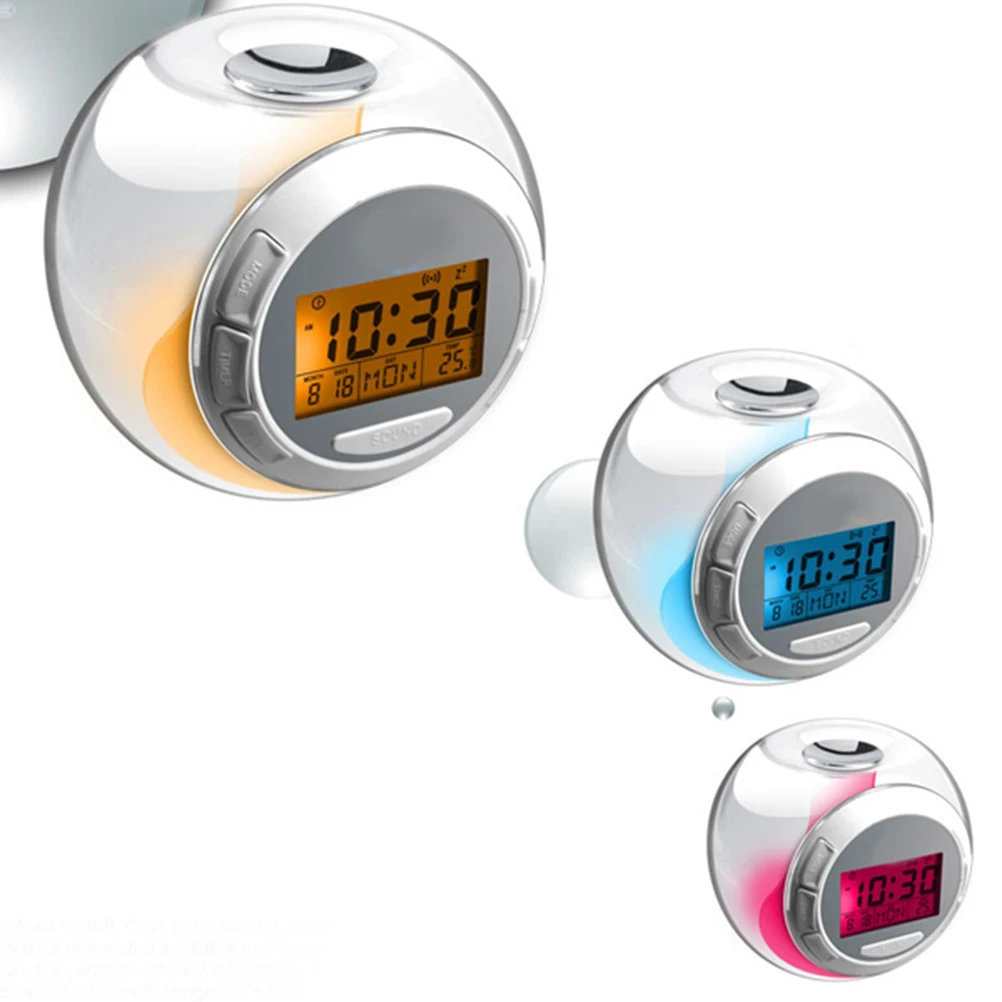 Wake Up Light часы цифровой ночной сон свет с Календари Температура Дисплей и звуки