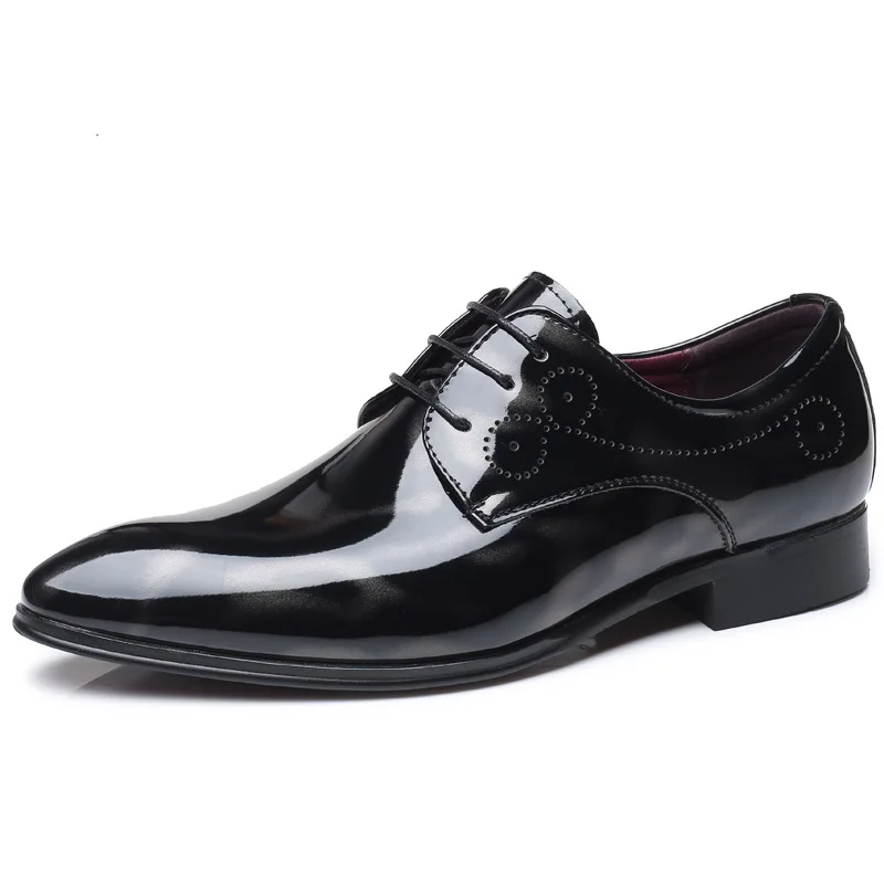 

New Oversized Leather Shoes Pointed Toe Men's Dress Shoes Business Wedding Patent Leather Oxford Shoes Men's Dress Shoes 38-50