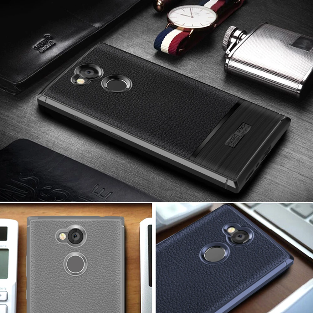 AXBETY coque For Sony Xperia L2 /XA2 Ultra Case Luxury Carbon Fiber Protection Silicon Soft Cover |