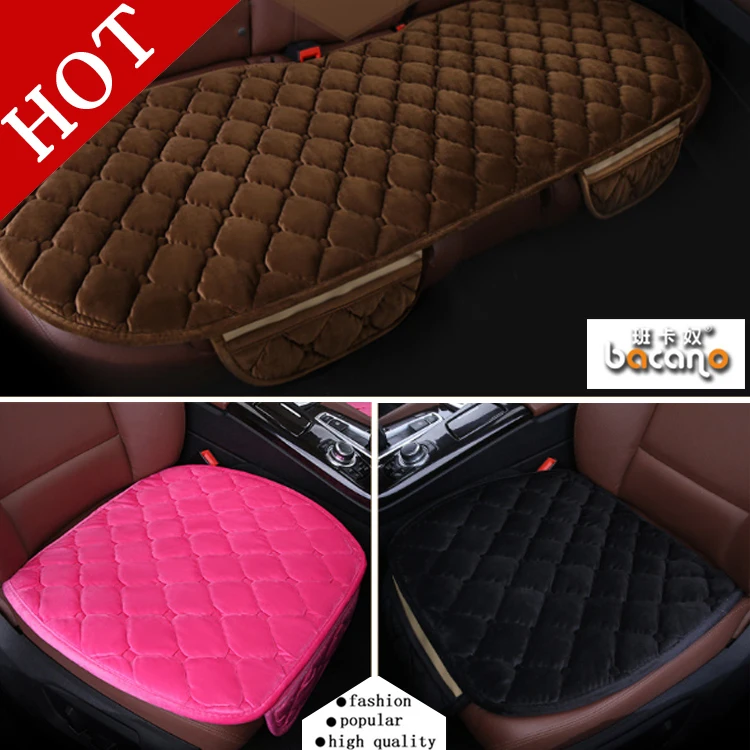 

BACANO 1PCS Plush Car Seat Covers Protector Driver Chair Pad Car-styling Breathable Summer Seat Cushion Auto Accessories