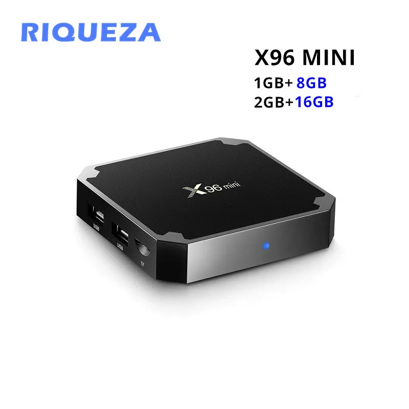 

RIQUEZA X96 Mini TV BOX Android 7.1.2 OS Smart TV Box 2GB 16GB Amlogic S905W Quad Core 2.4GHz WiFi Set Top Box 1GB 8GB X96mini