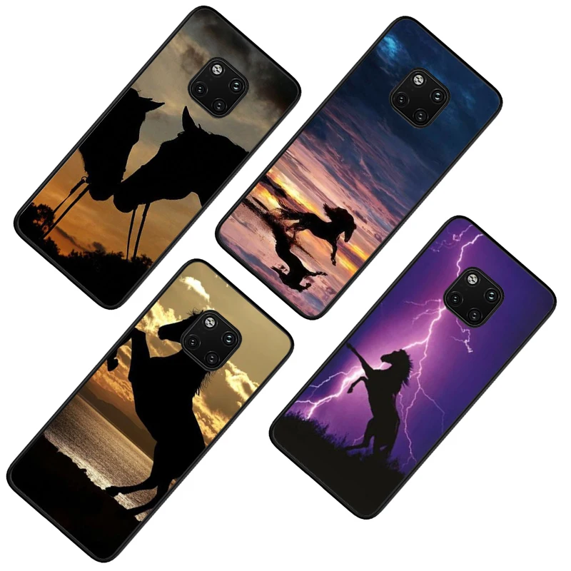Мягкий чехол для телефона Running horse Huawei Y5 6 7 Prime Y9 Mate 10 20 30 Pro Lite Nova 3 3i | Мобильные