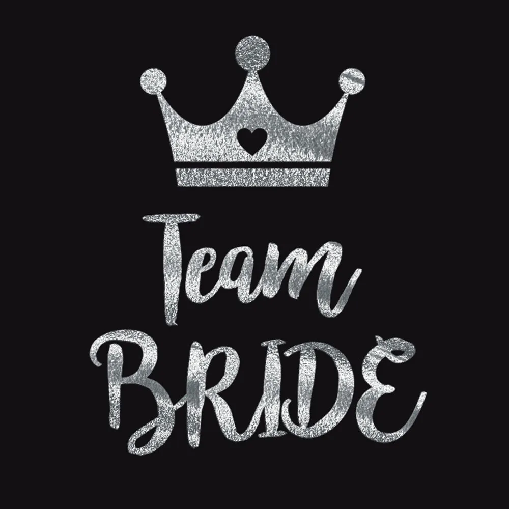 10 шт. Серебряная команда надпись Bride Tribe жениха с принтами &quotОтряд временные