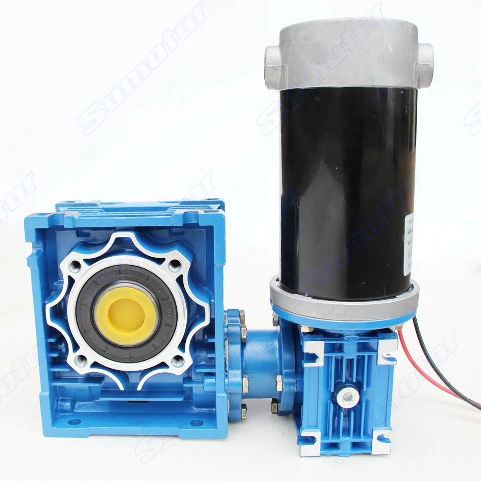 GW030050 DC 24 В 6.5A 100 Вт ультра низкая скорость высокая Передаточное отношение высокий крутящий момент двойной вал Выходной диаметр Электрический червячный мотор-редуктор