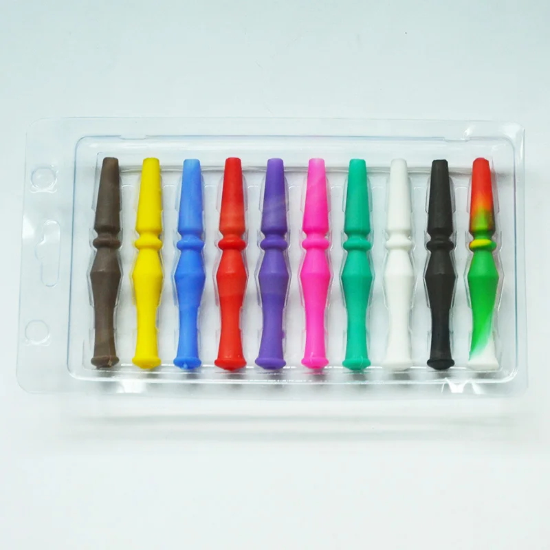 

95MM 10 Pcs/Lot FDA Silicone Filter Mouth Tip For Shisha Hose Washable,Reusable for Wasserpfeifen Pipe Accessories,Mixed Color