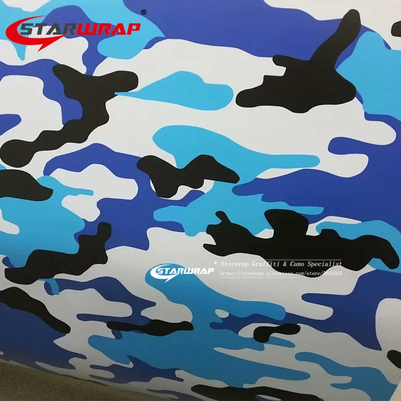Starwrap новая синяя камуфляжная виниловая пленка для стайлинга без воздуха темно