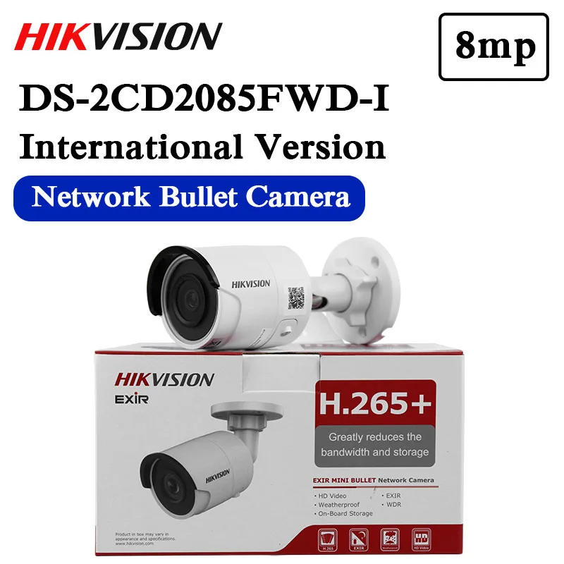 Бесплатная доставка английская версия DS-2CD2085FWD-I 8MP сетевая цилиндрическая камера