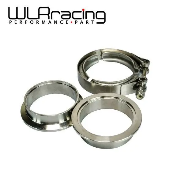 WLR RACING 2 75 &quotSUS 304 нержавеющая выхлопная v образная полоса зажим ФЛАНЕЦ НАБОР Vband