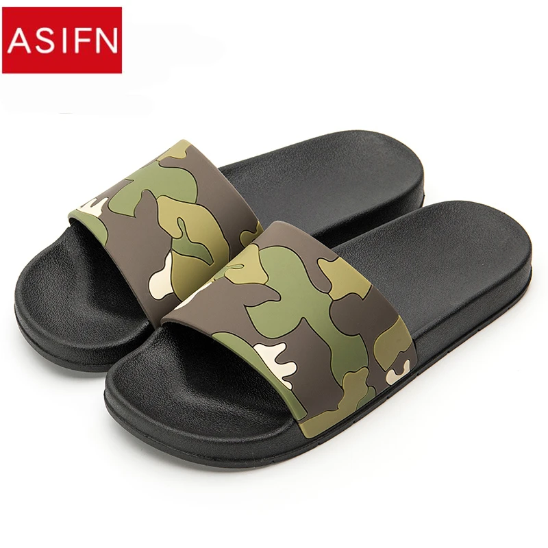 ASIFN/мужские камуфляжные шлепанцы летняя повседневная обувь на нескользящей
