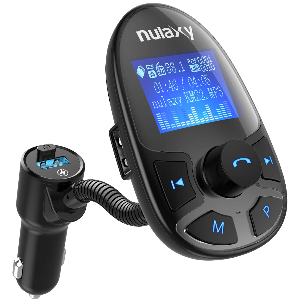 Nulaxy класса люкс Беспроводной Bluetooth FM комплект Transmiiter модулятор Авто MP3 плеер
