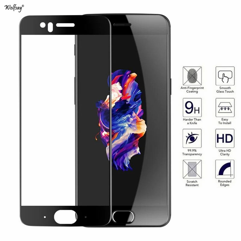 Wolfsay 1 шт. для стекла Oneplus 5 Защита экрана закаленное стекло A5000 защитная пленка