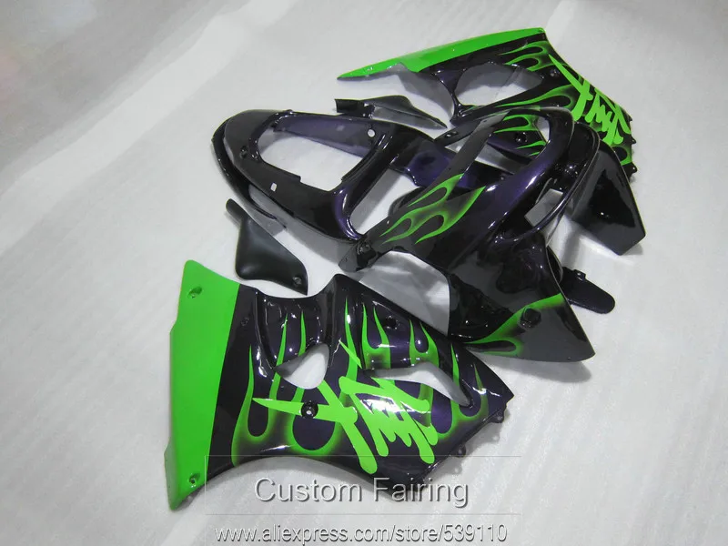 Комплект обтекателей из АБС пластика для Kawasaki Ninja ZX6R 98 99 комплект кузова с зеленым
