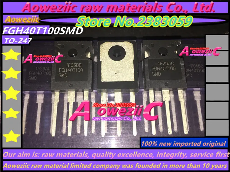 Aoweziic 100% новый импортный оригинал FGH40T100SMD FGH40T100 TO-247 triode IGBT трубка 40A 1000 в |