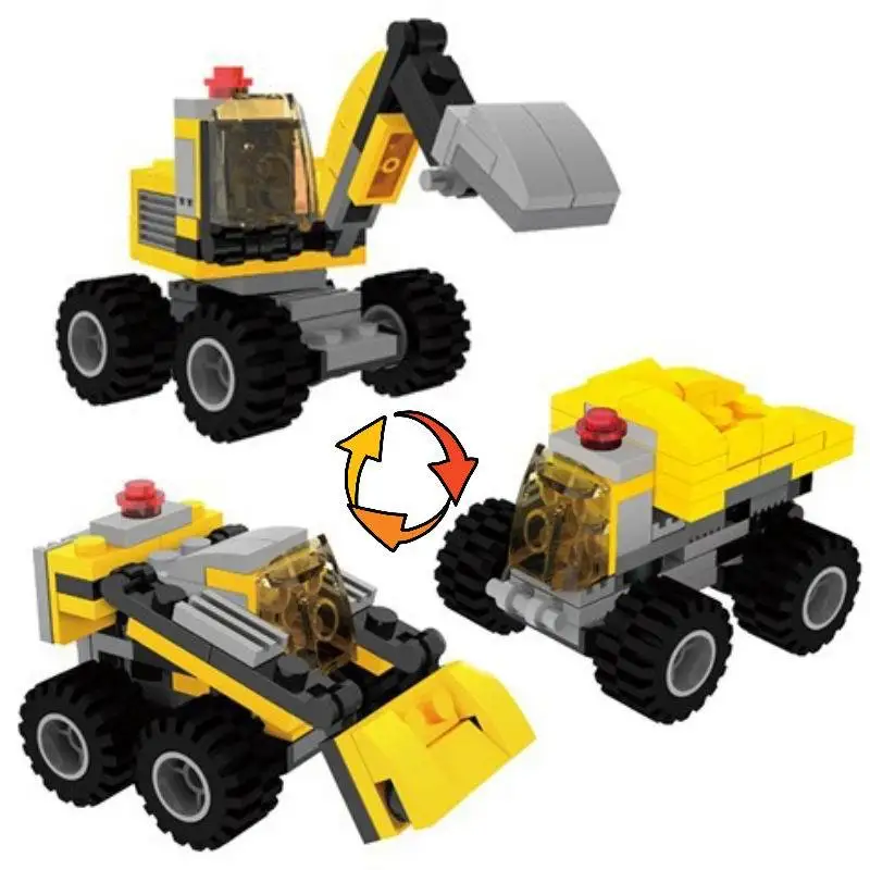 Building Block Digger Helicopter Mini Assembly Small Particle Vehicles Children Kids Toys Early Education Enlightenment Gifts | Игрушки и