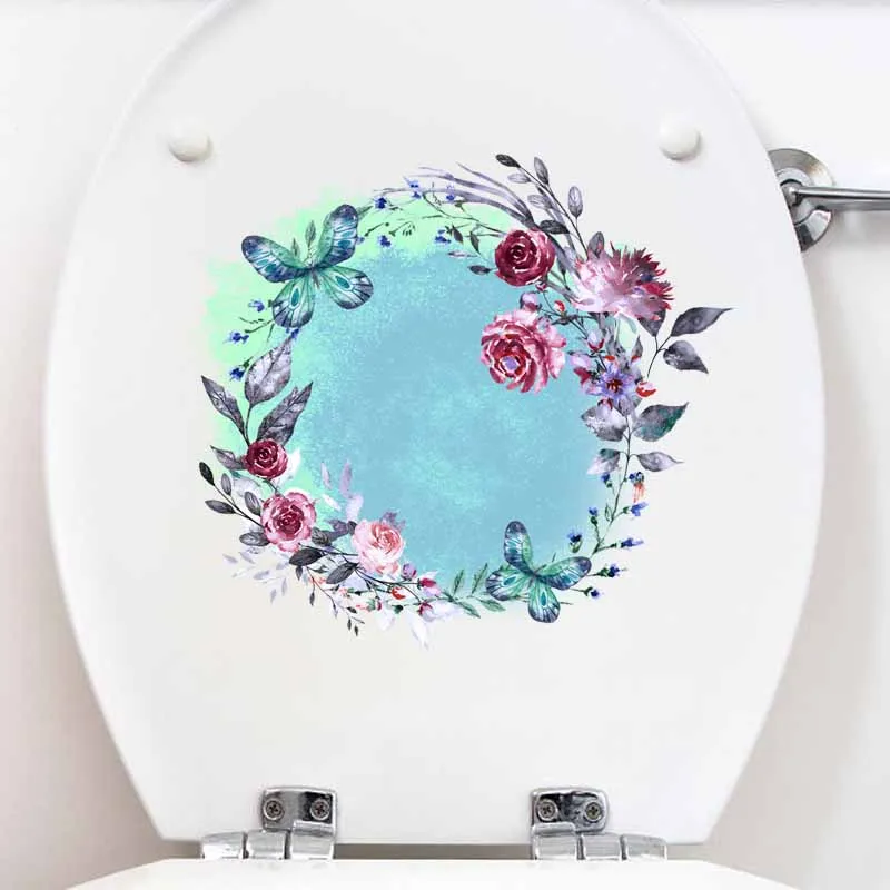 YOJA 24.8X23.2CM Creative Color Butterfly Wall Decal Home Decor Toilet Sticker Art Style T3-1315 | Дом и сад