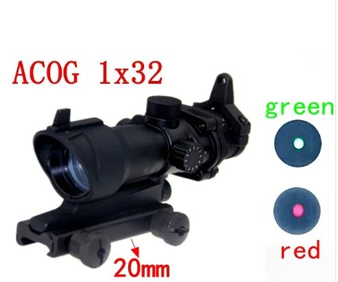 Оптический Прицел ACOG Тип 1x32 красный/зеленый точечный прицел с креплением 22 мм для