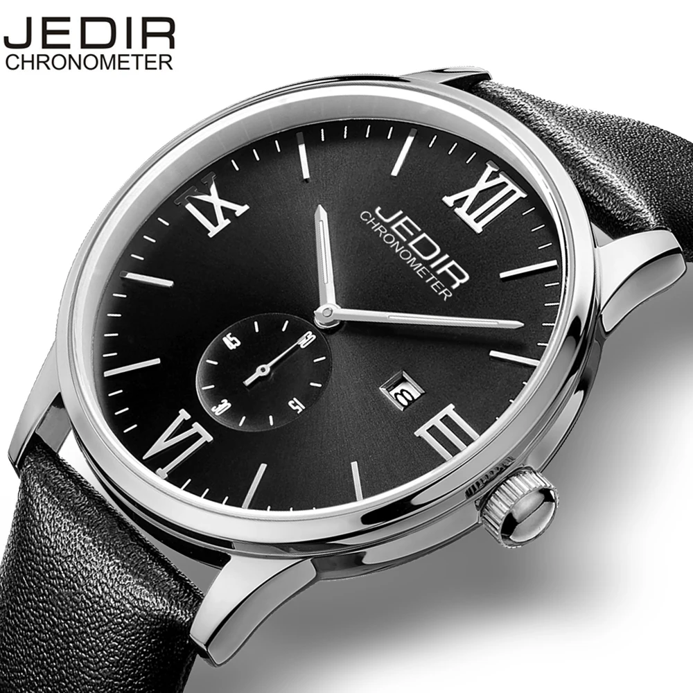 Часы JEDIR Roma Мужские кварцевые модные повседневные с календарем и пряжкой