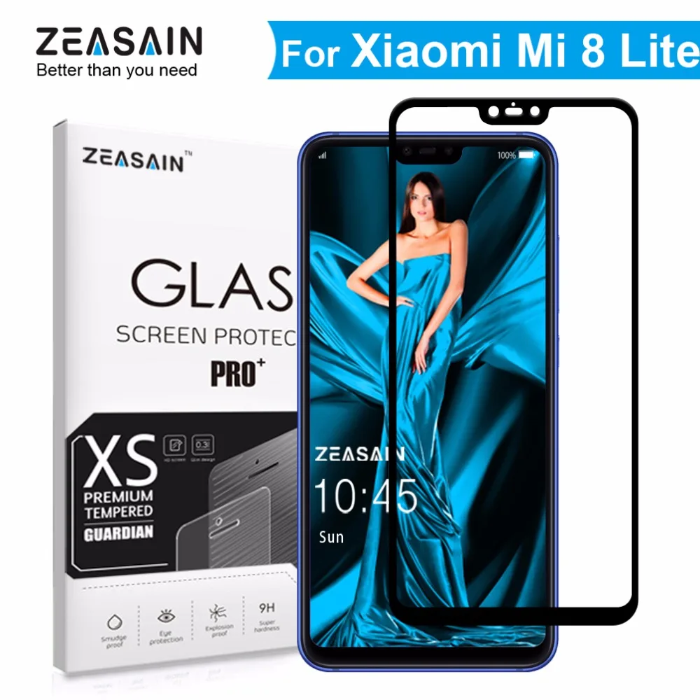 

Закаленное стекло для Xiaomi Mi 8 Lite, Mi 8 Lite, защита экрана 9H