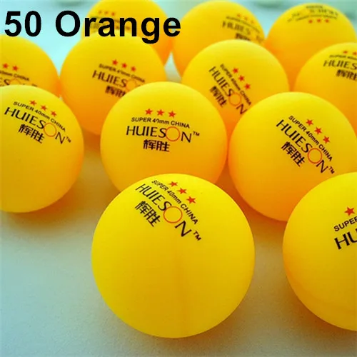 50 Orange 30, 50, 100 шт., 3 звезды, 40 мм, 2,9 г, мячи для настольного тенниса, мячи для пинг-понга, белые, оранжевые мячи для игры в пинг-понг, Любительский мяч для продвинутой тренировки - Цвет: 50 Orange