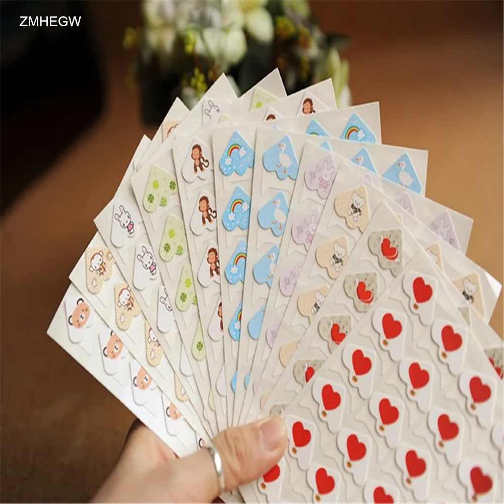 ZMHEGW 12 5 см * 9 DIY милые полосы угол крафт бумага наклейки фото альбом украшения