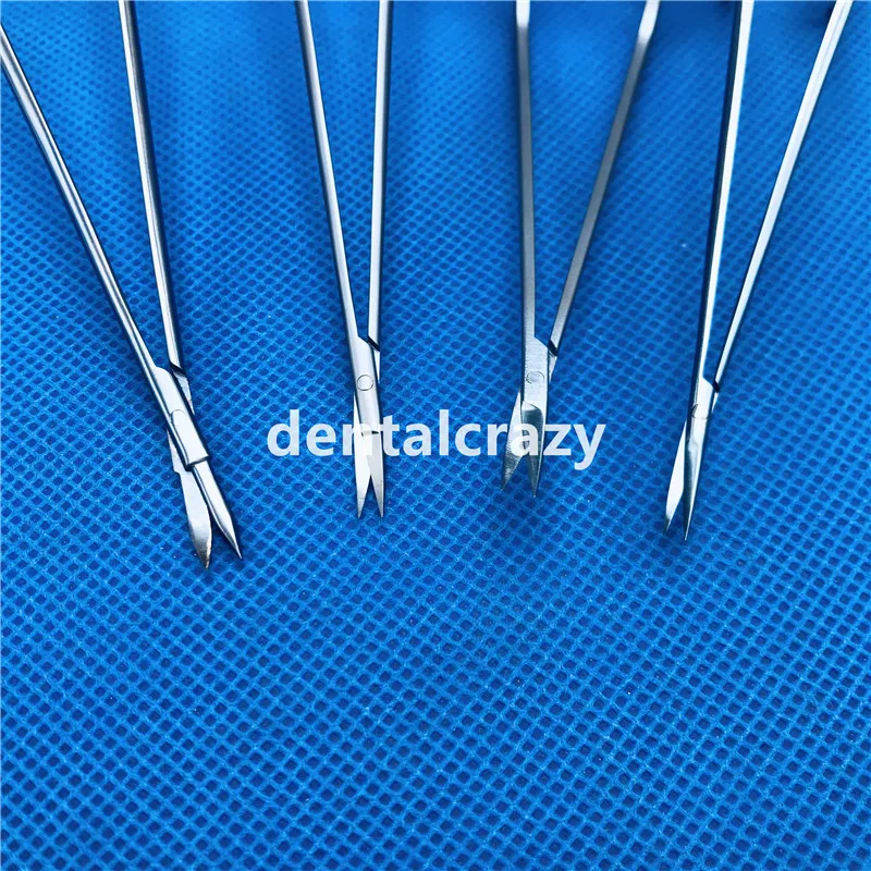 NEW Titanium Alloy Curved Head Yasargil Mircro Scissor Bayonet Flat handle 20cm/21cm/22.5cm |