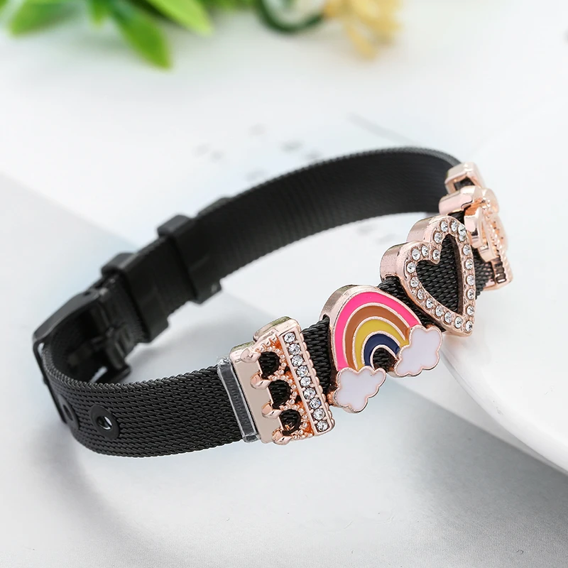 BAOPON Хранитель из нержавеющей стали сетчатые браслеты с радужной звездой амулет в