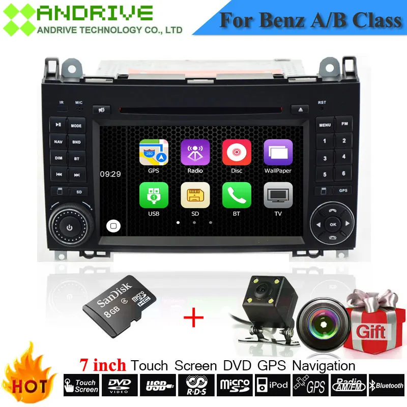Авторадио dvd mp3 mp4 Музыка для Mercedes/Benz/Sprinter/W209/W169/B200/A class/W169/B class/W245/B170 с gps