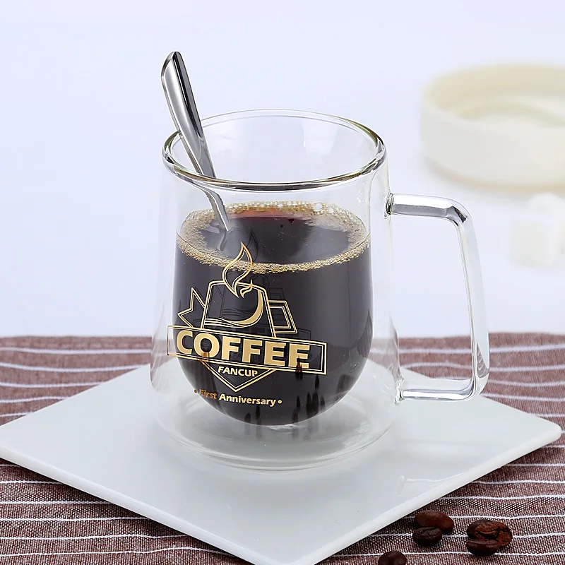300 мл стеклянная кофейная кружка Чайные Кружки ручной работы креативная для пива