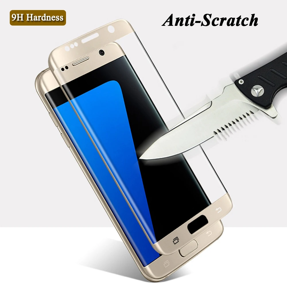 For Samsung Galaxy S7 Glass Screen Protector Edge Tempered Note 8 3D Curved Full Cover Protective Film Glas | Мобильные телефоны и