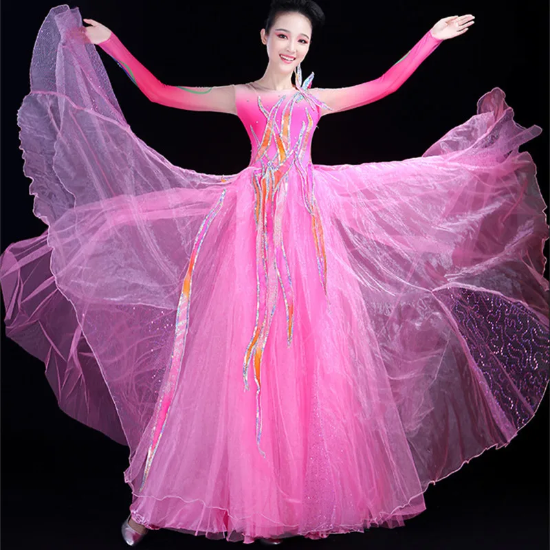 

Женское открытое танцевальное платье, желтое платье для современных танцев, 2019