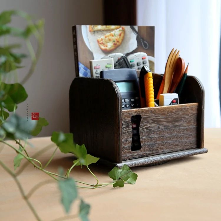 Деревянный ящик для хранения в японском стиле креативный Настольный мусора