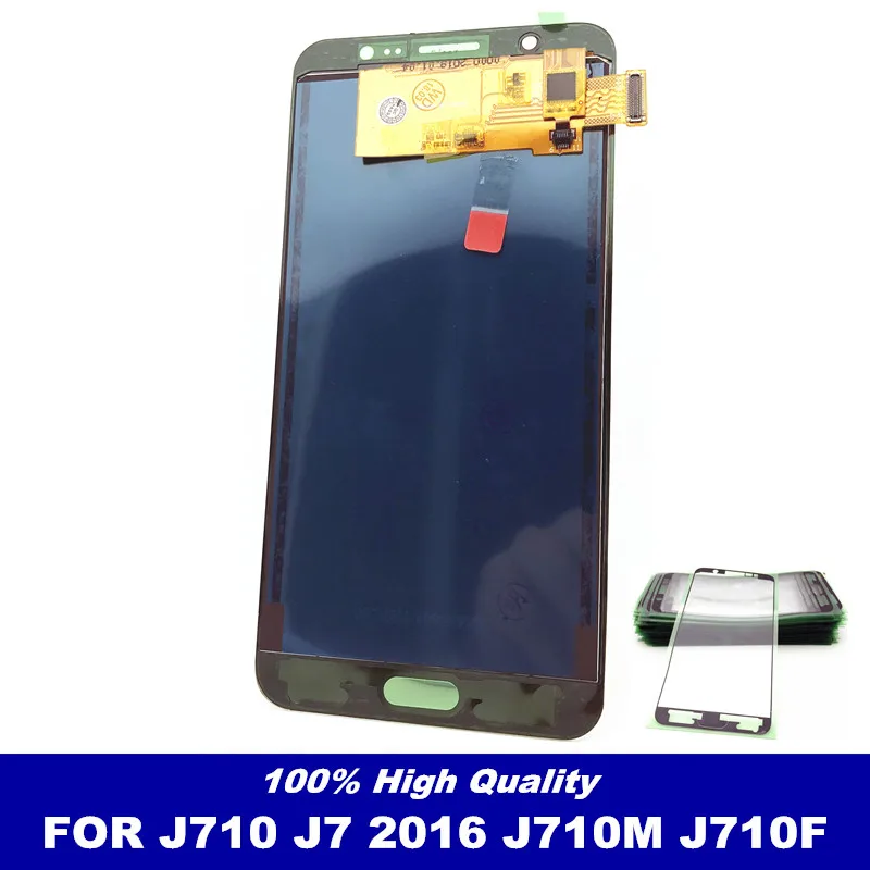 100% протестированный рабочий дисплей для Samsung Galaxy J710 J7 2016 J710F J710M LCD сенсорный экран