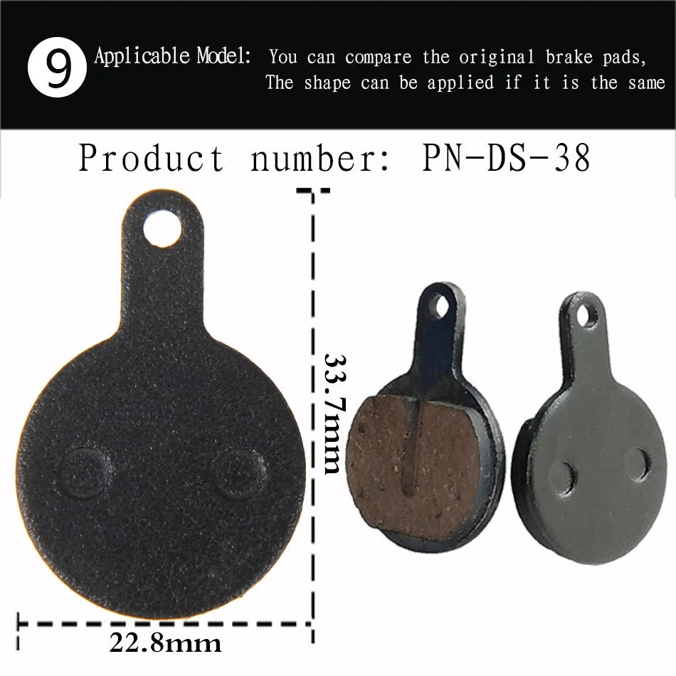 PN-DS-38 2pair 2 пары(4 шт.) Резиновые MTB велосипедные дисковые Тормозные колодки для TEKTRO ZOOM MAGURA BB5 BB7 SHIMANO AVID тормозные Аксессуары Тормозная прокладка - Цвет: PN-DS-38 2pair