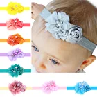 Повязка на голову для новорожденных девочек, повязка на голову с кристаллами, повязка на голову с цветами и розой