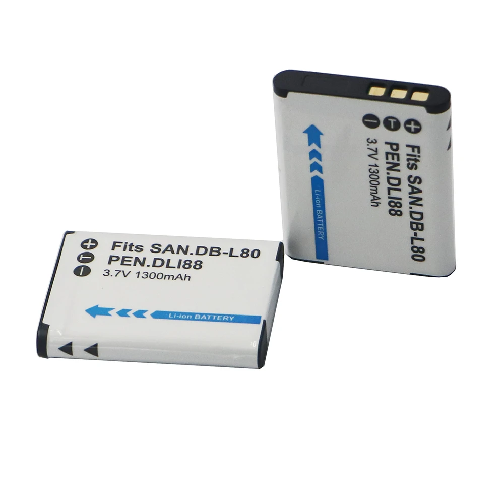2 шт. DB L80A L80AU DBL80 DLI88 батарея для Sanyo DMX CG10 CG11 VPC CG10BK CG10GX CG10P X1200|battery db-l80|battery abattery for |