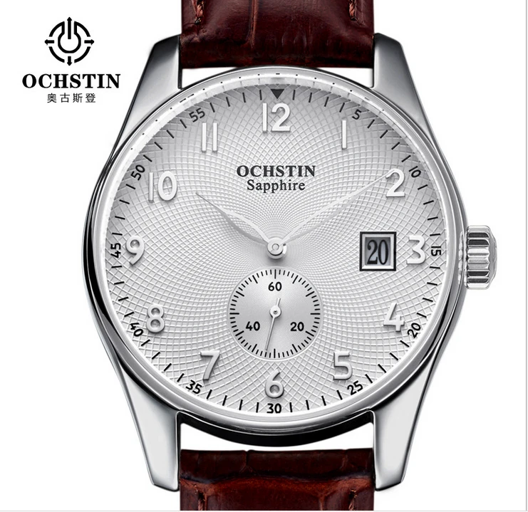 Аутентичные OCHSTIN мужчины кварцевые часы Моды классический Кожаный ремешок