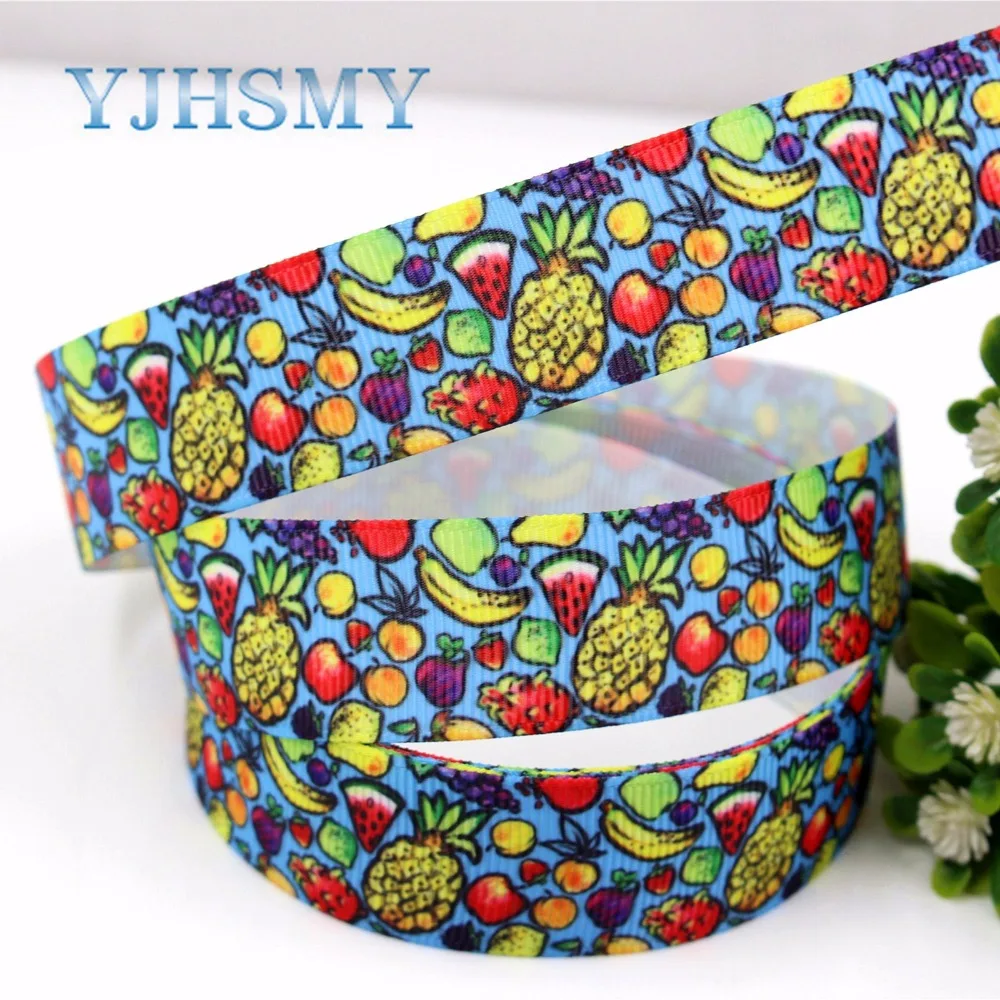 YJHSMY H-17505-45 22 мм 10 ярдов оранжевые ленты термопечать grosgrain Свадебные аксессуары DIY