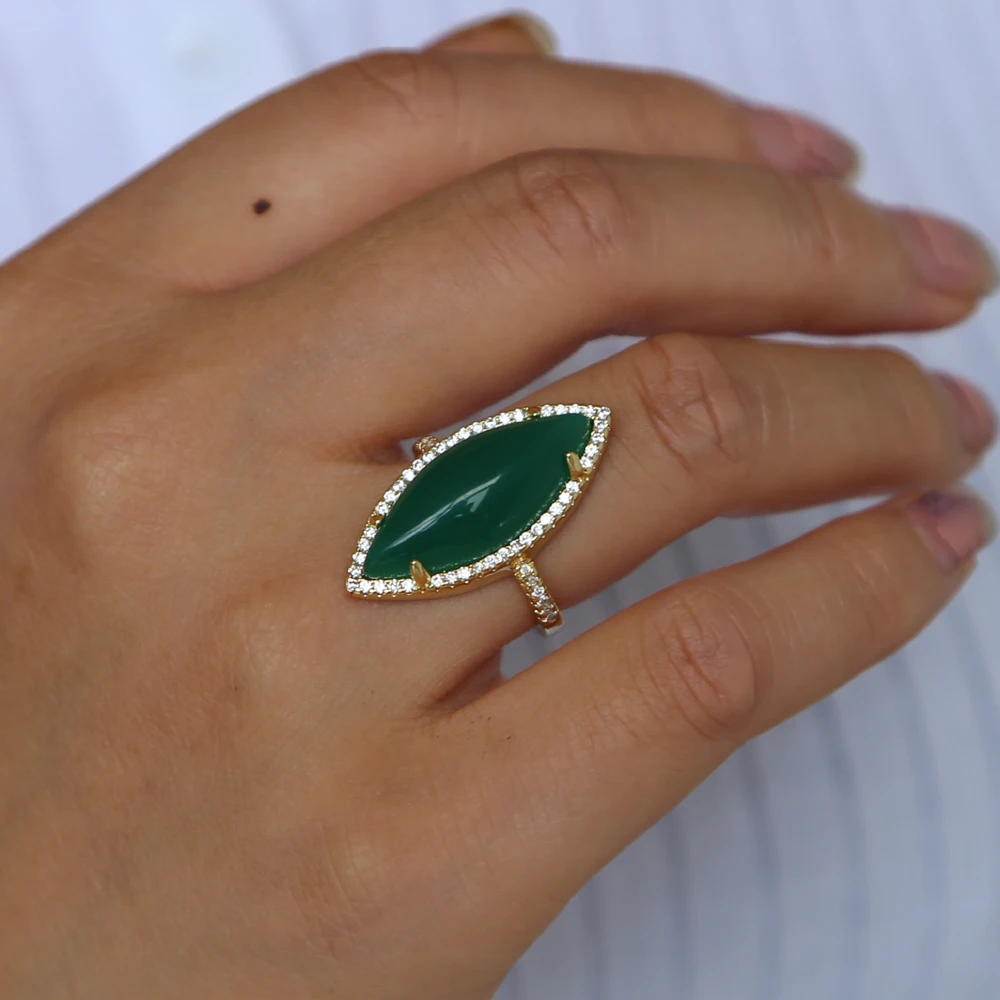 Новое Изысканное винтажное обручальное кольцо Calaite Bague с зеленым камнем и