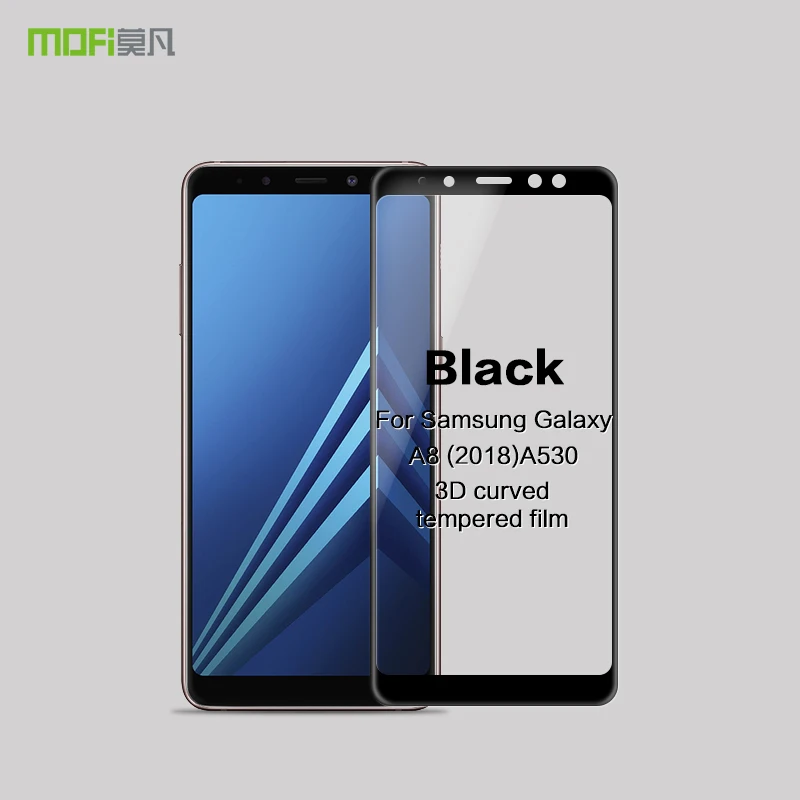 Для Galaxy A8 2018 закаленное стекло MOFI 3D изогнутое полное покрытие для Samsung A530F защита
