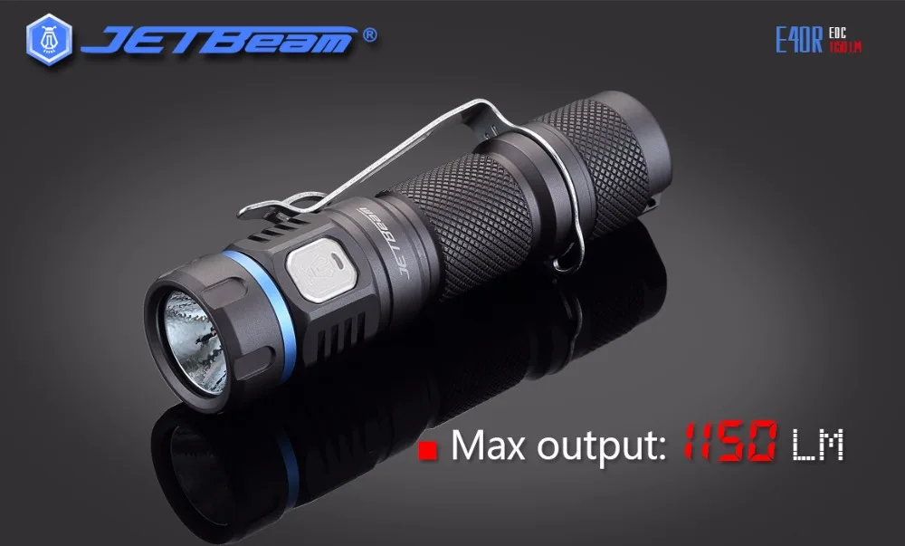 Перезаряжаемые фонарик JETBeam E40R SST40 N4 BC Макс. 1100Lm луч бросать 185 м тактический фонарь+ 18650 2600 мА/ч, литий-ионный аккумулятор Батарея