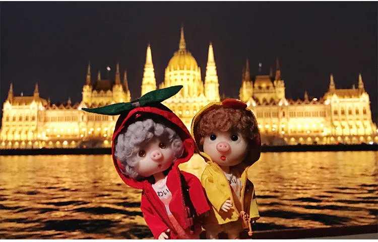 1 компл. Милый мультфильм пальто+ комбинезон для OB11, BJD 1/12 Кукла Одежда наряды Аксессуары