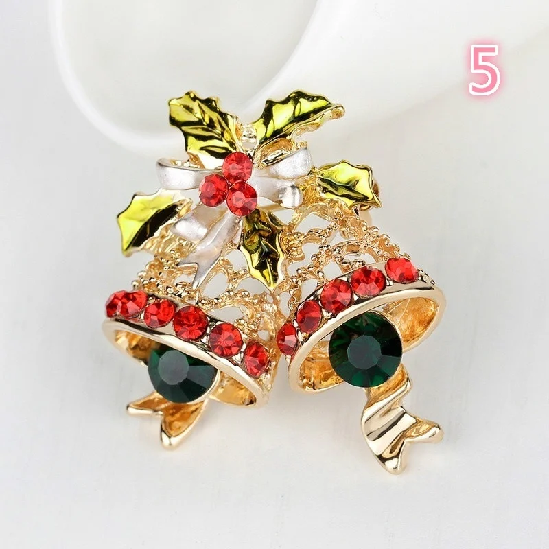 

Fashion Christmas Brooch Pin Bell Deer Christmas Tree Brooch Brooch