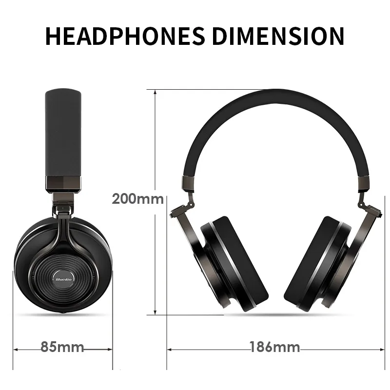 Беспроводные Bluetooth-наушники Bluedio T3 Plus 3D с микрофоном | Электроника